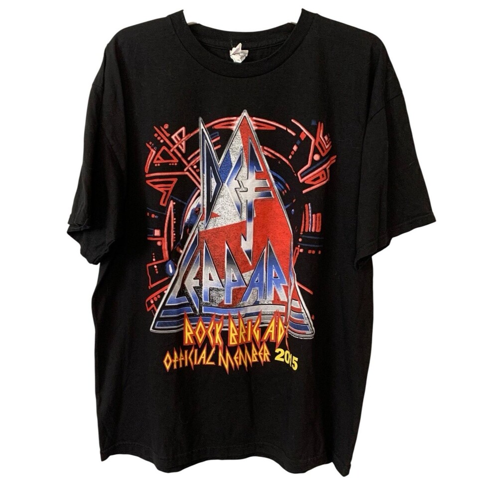 Def Leppard Rock Brigade 2015 Mens XL Black Official Member T-Shirt Alstyle